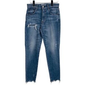 Moussy Denim Hammond Skinny High-Waisted Jean in Blue